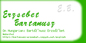 erzsebet bartanusz business card